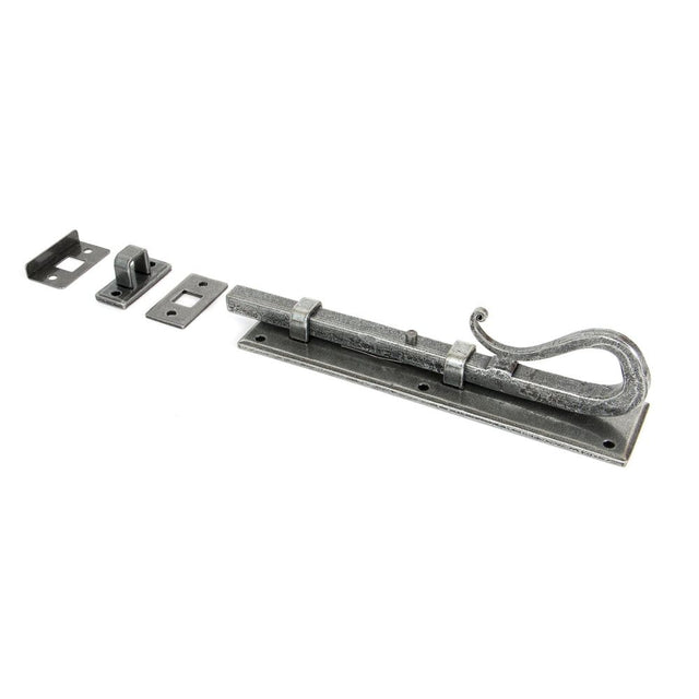 From The Anvil - Pewter 8" Shepherd's Crook Universal Bolt | Sku. 33077 | Trade Door Handles.