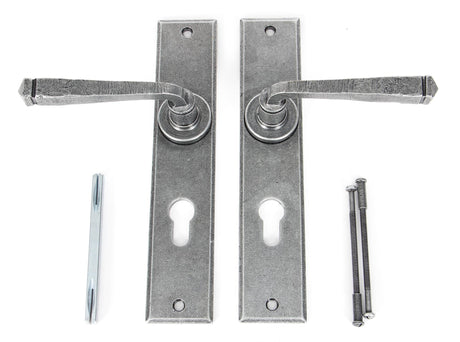 From The Anvil - Pewter Large Avon 72mm Centre Euro Lock Set | Sku. 33088 | Trade Door Handles.