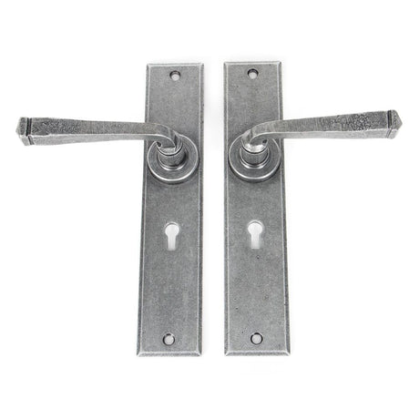 From The Anvil - Pewter Large Avon Lever Lock Set | Sku. 33089 | Trade Door Handles.