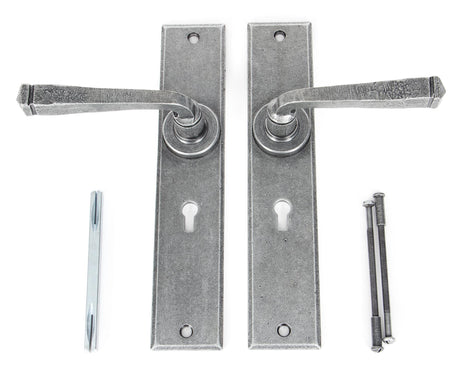 From The Anvil - Pewter Large Avon Lever Lock Set | Sku. 33089 | Trade Door Handles.