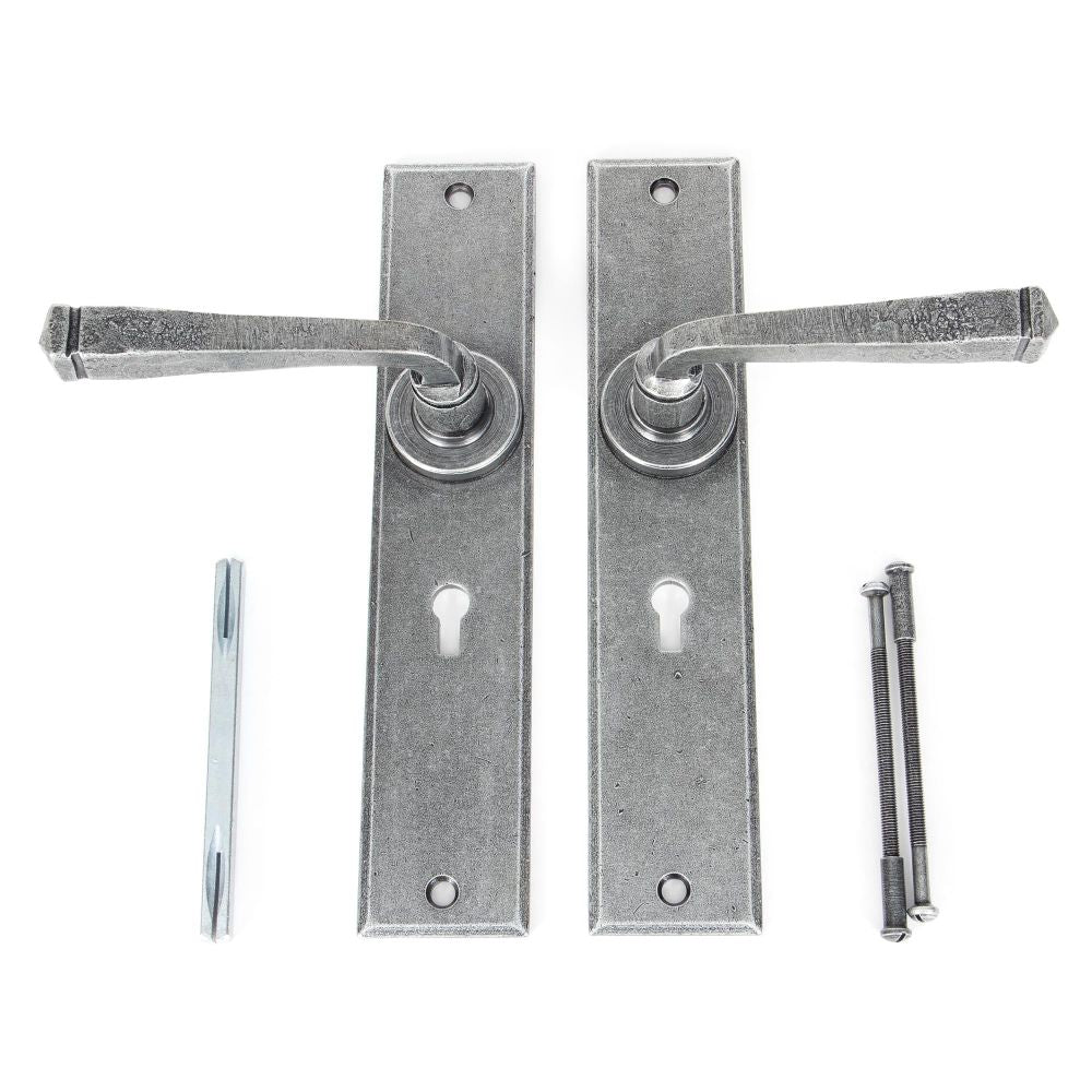 From The Anvil - Pewter Large Avon Lever Lock Set | Sku. 33089 | Trade Door Handles.