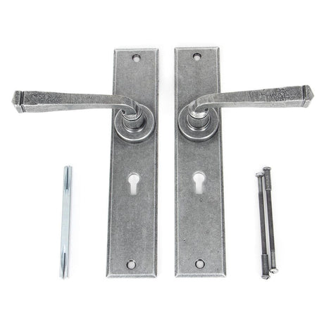 From The Anvil - Pewter Large Avon Lever Lock Set | Sku. 33089 | Trade Door Handles.