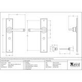 From The Anvil - Pewter Large Avon Lever Bathroom Set | Sku. 33091 | Trade Door Handles.