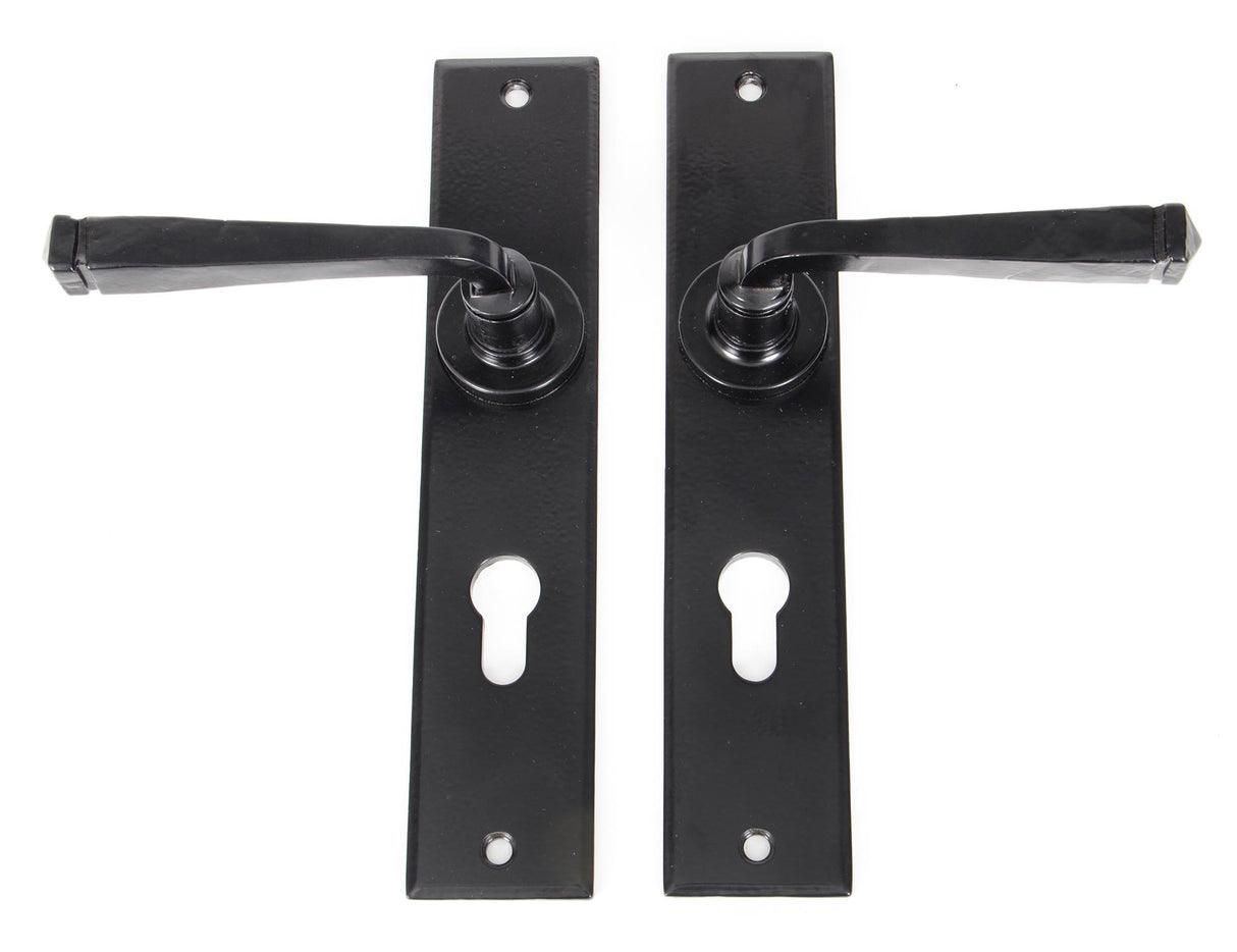 From The Anvil - Black Large Avon 72mm Centre Euro Lock Set | Sku. 33092 | Trade Door Handles.