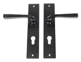 From The Anvil - Black Large Avon 72mm Centre Euro Lock Set | Sku. 33092 | Trade Door Handles.