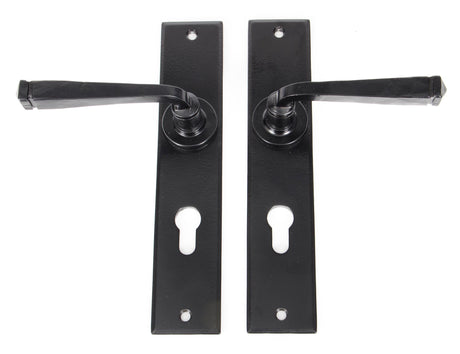 From The Anvil - Black Large Avon 72mm Centre Euro Lock Set | Sku. 33092 | Trade Door Handles.