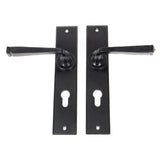 From The Anvil - Black Large Avon 72mm Centre Euro Lock Set | Sku. 33092 | Trade Door Handles.