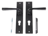 From The Anvil - Black Large Avon 72mm Centre Euro Lock Set | Sku. 33092 | Trade Door Handles.
