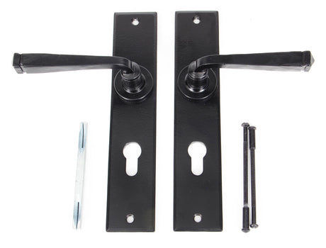 From The Anvil - Black Large Avon 72mm Centre Euro Lock Set | Sku. 33092 | Trade Door Handles.