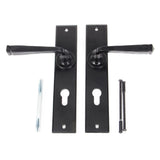 From The Anvil - Black Large Avon 72mm Centre Euro Lock Set | Sku. 33092 | Trade Door Handles.