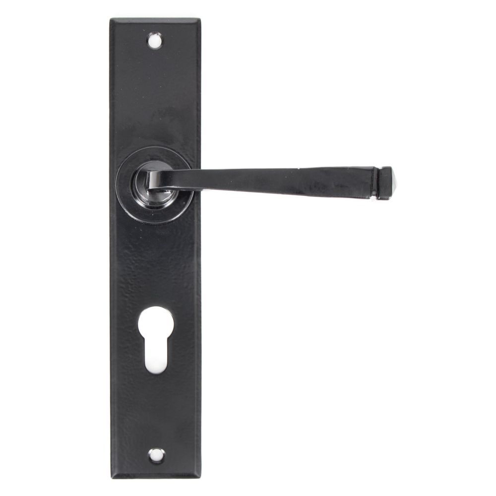From The Anvil - Black Large Avon 72mm Centre Euro Lock Set | Sku. 33092 | Trade Door Handles.