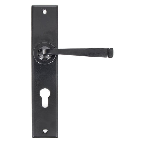 From The Anvil - Black Large Avon 72mm Centre Euro Lock Set | Sku. 33092 | Trade Door Handles.