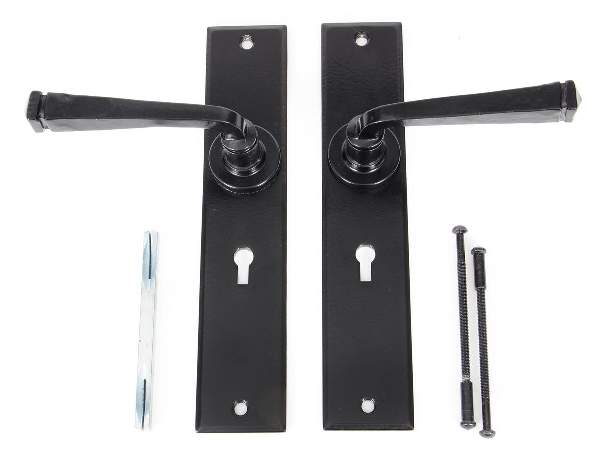 From The Anvil - Black Large Avon Lever Lock Set | Sku. 33093 | Trade Door Handles.