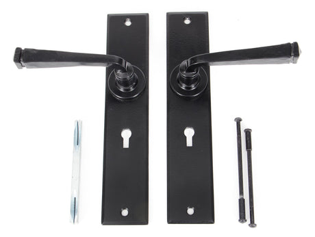 From The Anvil - Black Large Avon Lever Lock Set | Sku. 33093 | Trade Door Handles.