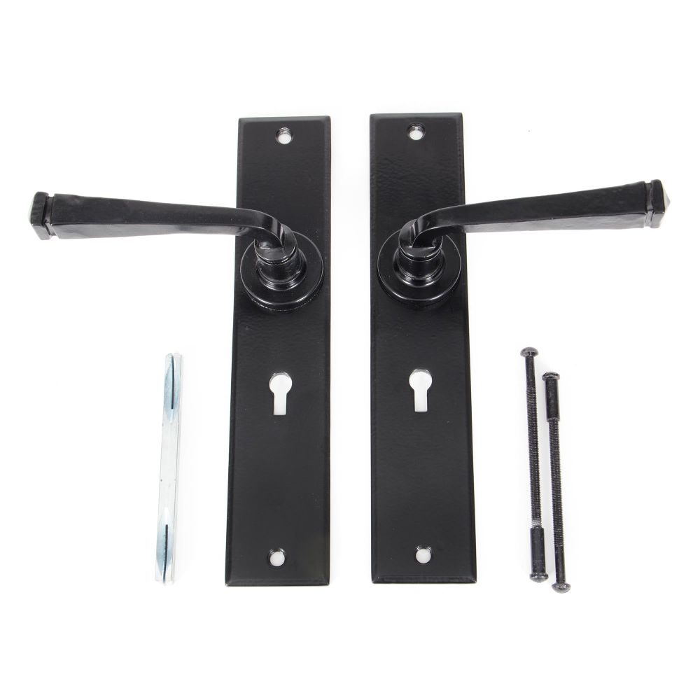 From The Anvil - Black Large Avon Lever Lock Set | Sku. 33093 | Trade Door Handles.