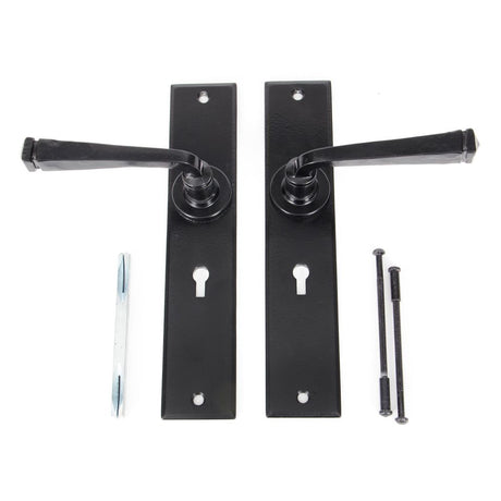 From The Anvil - Black Large Avon Lever Lock Set | Sku. 33093 | Trade Door Handles.