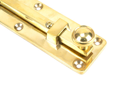 From The Anvil - Polished Brass 6" Universal Bolt | Sku. 33097 | Trade Door Handles.