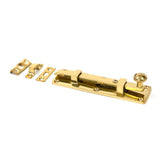From The Anvil - Polished Brass 6" Universal Bolt | Sku. 33097 | Trade Door Handles.