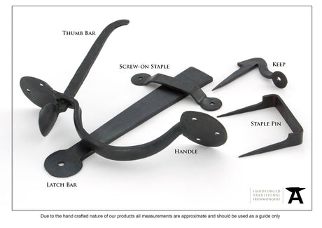 From The Anvil - Beeswax Medium Bean Thumblatch | Sku. 33101 | Trade Door Handles.