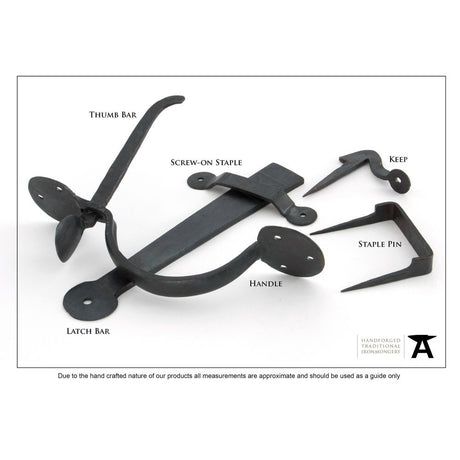 From The Anvil - Beeswax Medium Bean Thumblatch | Sku. 33101 | Trade Door Handles.