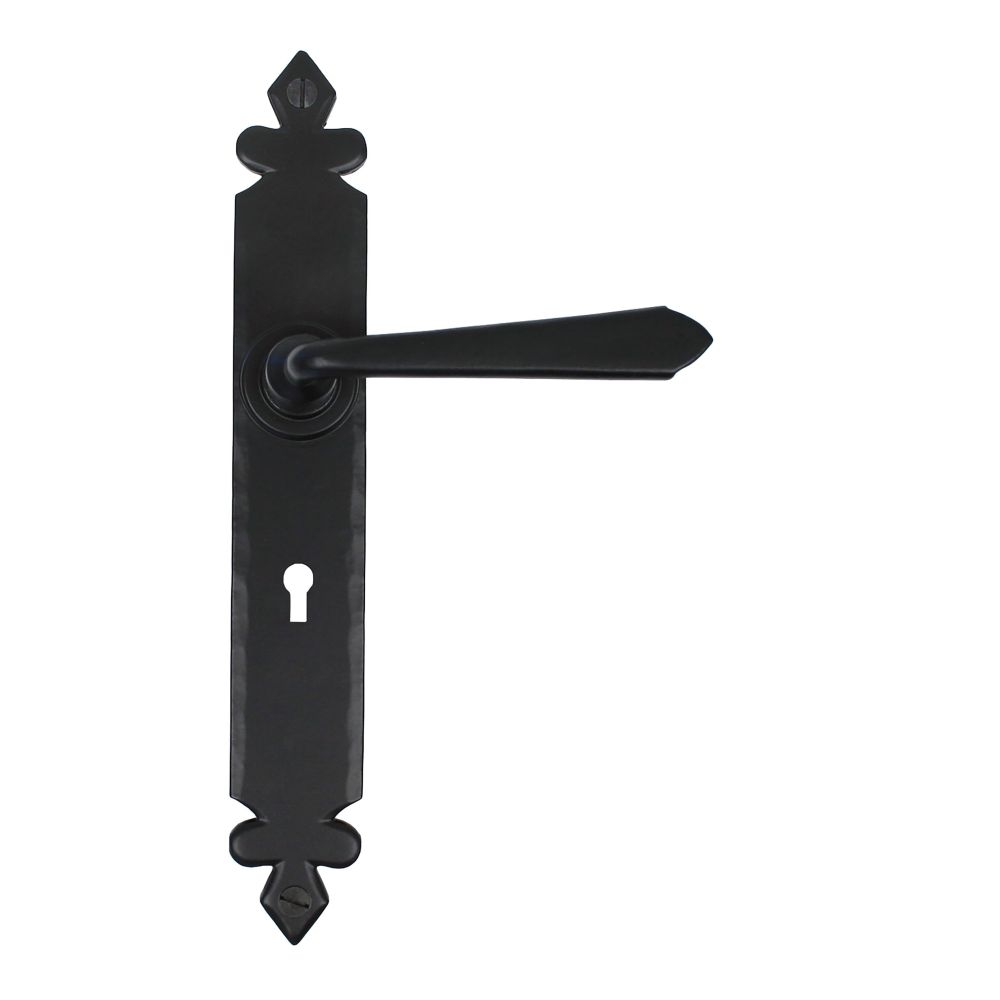 From The Anvil - Black Cromwell Lever Lock Set | Sku. 33116 | Trade Door Handles.