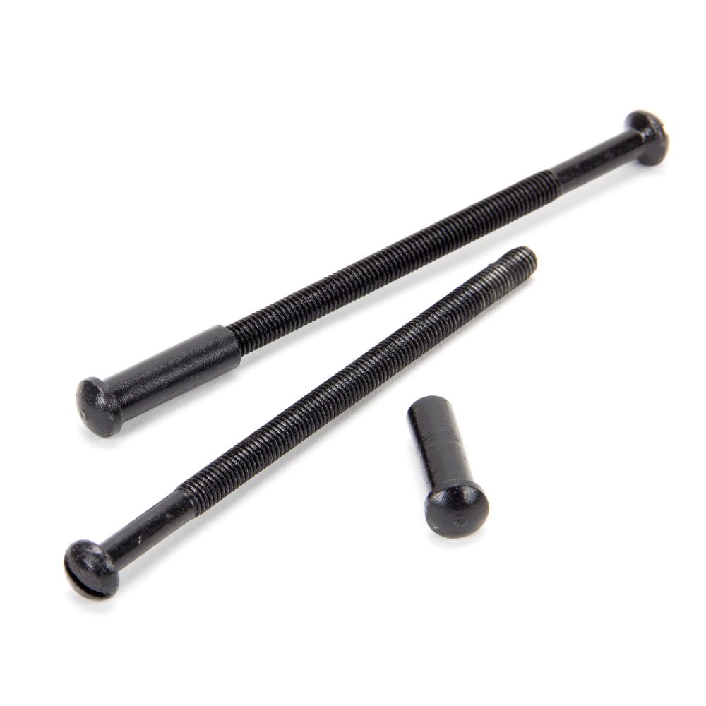 From The Anvil - Black 5mm Male & Female Screws (2) - No Slots | Sku. 33119S | Trade Door Handles.