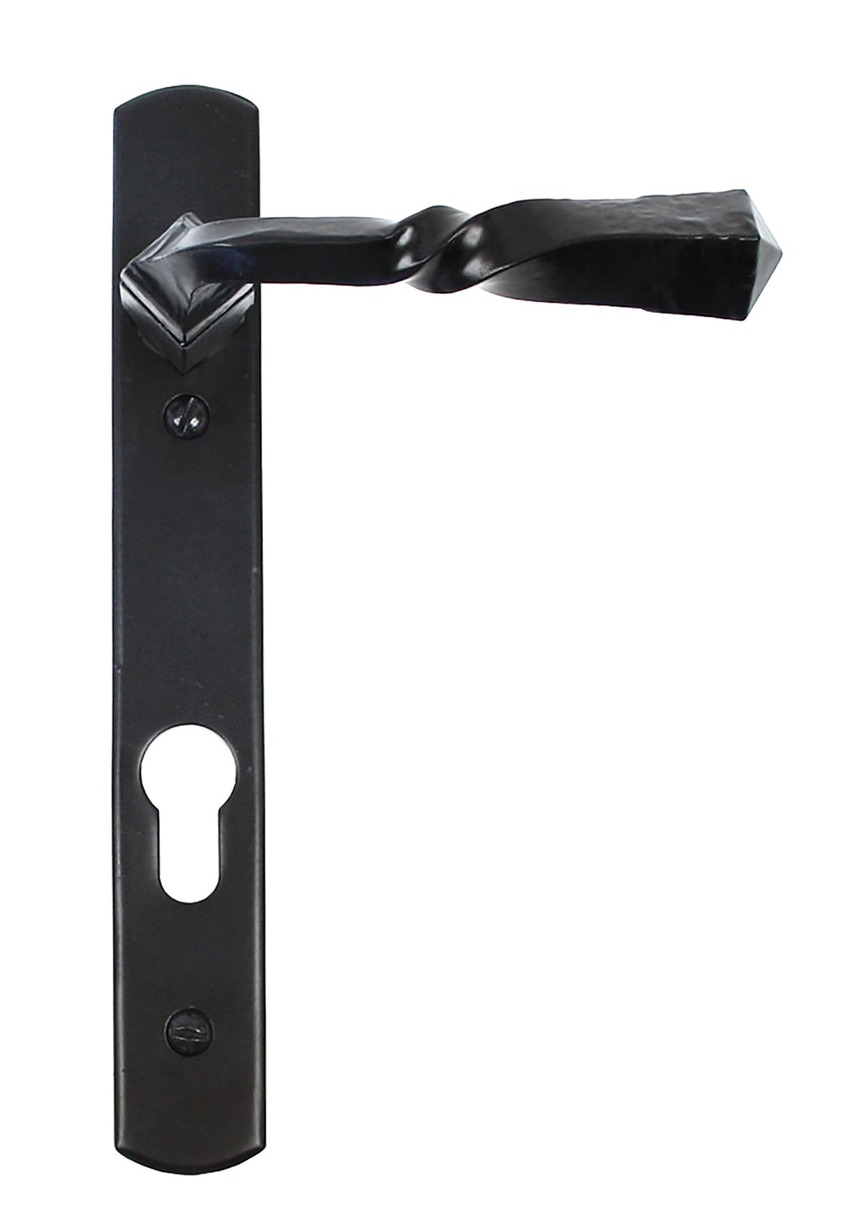 From The Anvil - Black Narrow Lever Espag. Lock Set | Sku. 33119 | Trade Door Handles.