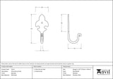 From The Anvil - Beeswax Fleur-De-Lys Coat Hook | Sku. 33121 | Trade Door Handles.