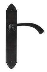 From The Anvil - Black Gothic Curved Sprung Lever Latch Set | Sku. 33137 | Trade Door Handles.
