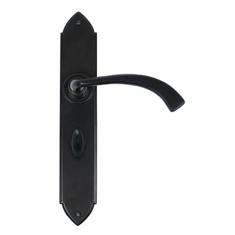 From The Anvil - Black Gothic Curved Sprung Lever Bathroom Set | Sku. 33138 | Trade Door Handles.