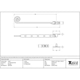 From The Anvil - Beeswax 12" Monkeytail Stay | Sku. 33144 | Trade Door Handles.