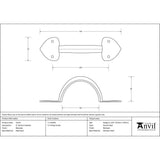 From The Anvil - Beeswax 6" Gothic D Handle | Sku. 33152 | Trade Door Handles.
