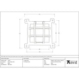 From The Anvil - Black Raised Door Grill | Sku. 33155 | Trade Door Handles.