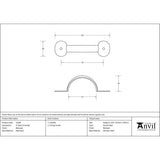 From The Anvil - Beeswax 4" Bean D Handle | Sku. 33168 | Trade Door Handles.