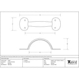 From The Anvil - Beeswax 6" Bean D Handle | Sku. 33169 | Trade Door Handles.