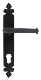 From The Anvil - Black Tudor Lever Espag. Lock Set | Sku. 33172 | Trade Door Handles.