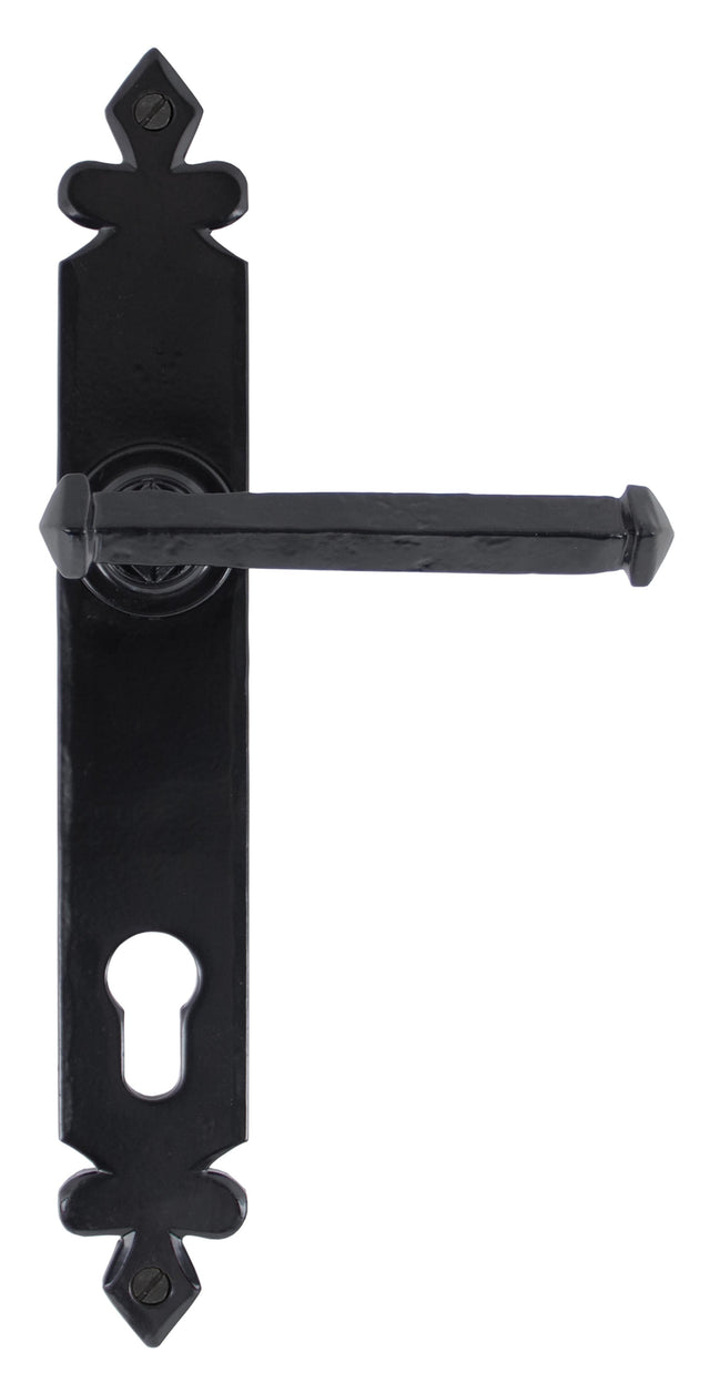 From The Anvil - Black Tudor Lever Espag. Lock Set | Sku. 33172 | Trade Door Handles.