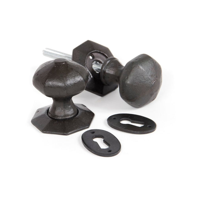 From The Anvil - Beeswax Octagonal Mortice/Rim Knob Set | Sku. 33228 | Trade Door Handles.