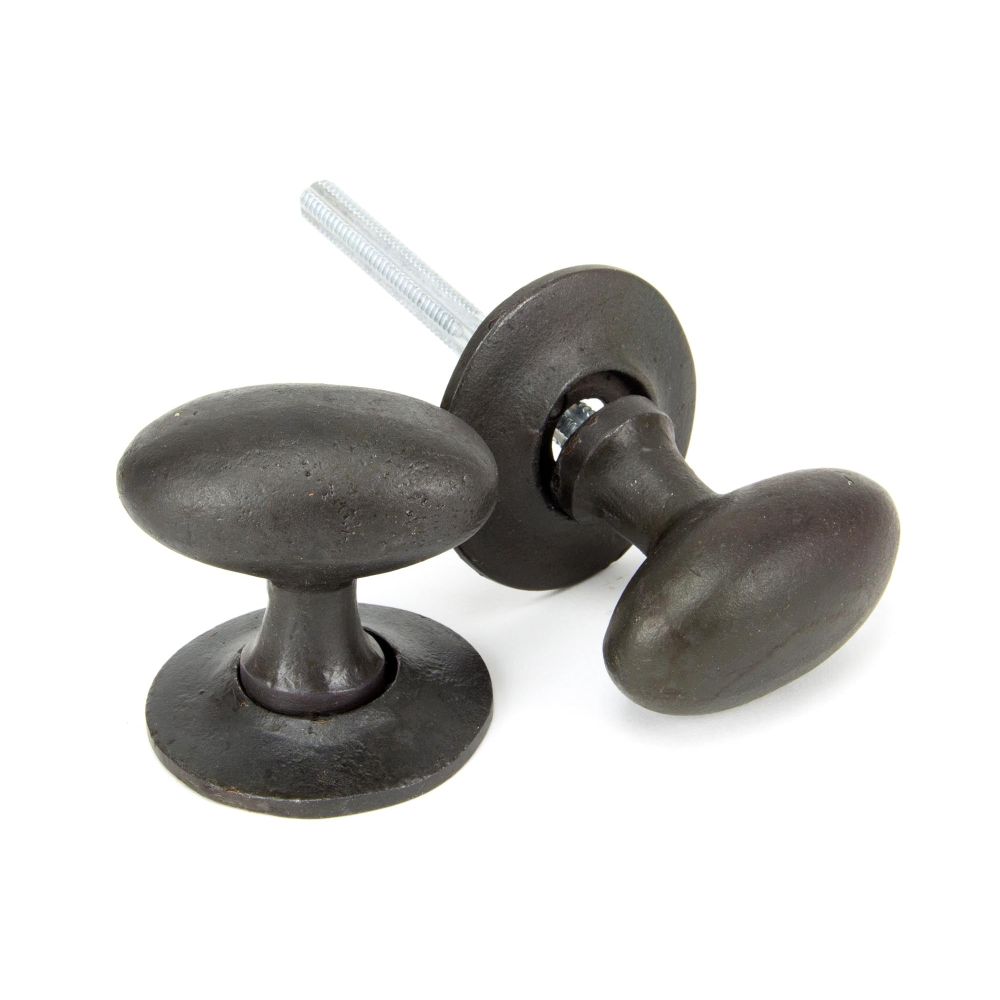 From The Anvil - Beeswax Oval Mortice/Rim Knob Set | Sku. 33229 | Trade Door Handles.