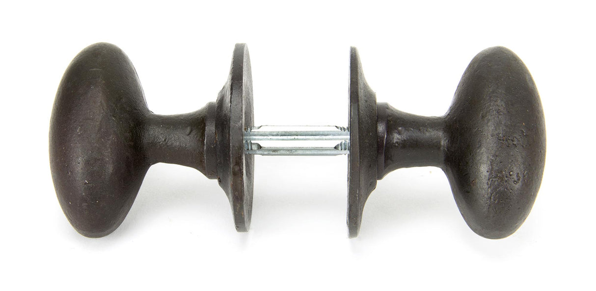 From The Anvil - Beeswax Oval Mortice/Rim Knob Set | Sku. 33229 | Trade Door Handles.
