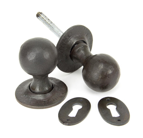 From The Anvil - Beeswax Round Mortice/Rim Knob Set | Sku. 33230 | Trade Door Handles.