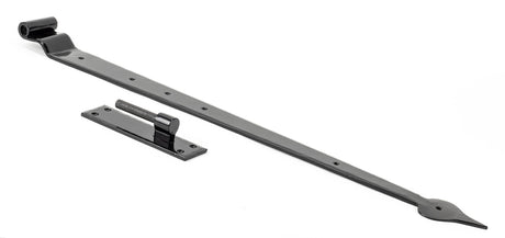From The Anvil - Black 35" Hook & Band Hinge - Cranked (pair) | Sku. 33234 | Trade Door Handles.