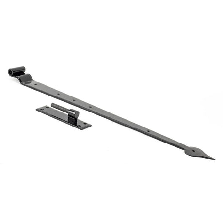 From The Anvil - Black 35" Hook & Band Hinge - Cranked (pair) | Sku. 33234 | Trade Door Handles.