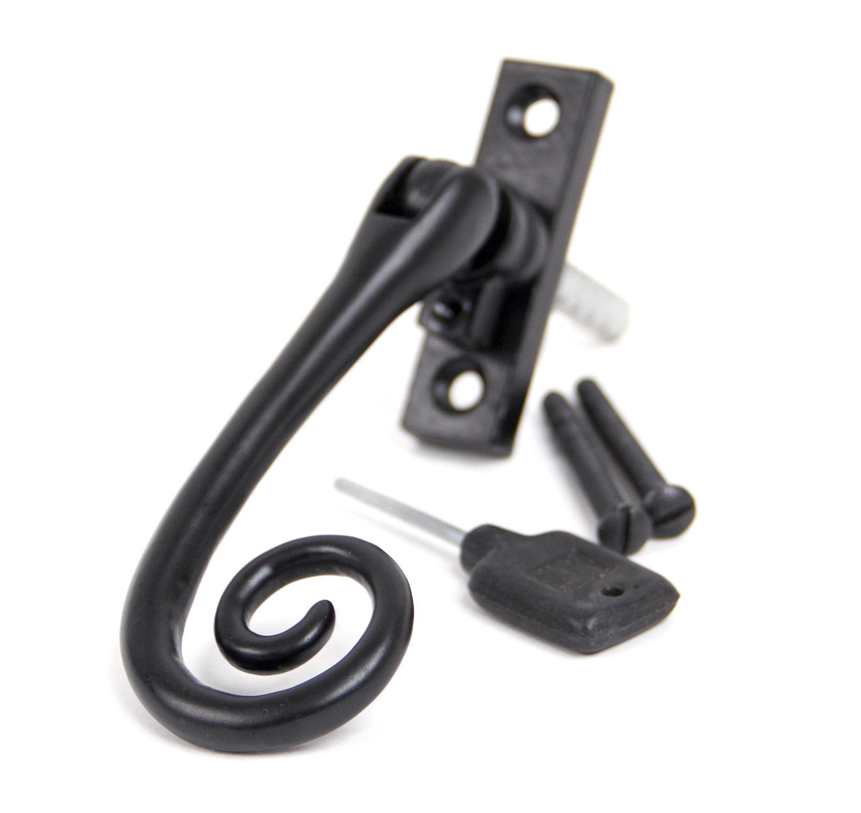 From The Anvil - Black Slim Monkeytail Espag - RH | Sku. 33242 | Trade Door Handles.