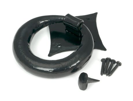 From The Anvil - Black Ring Door Knocker | Sku. 33245 | Trade Door Handles.