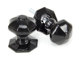 From The Anvil - Black Octagonal Mortice/Rim Knob Set | Sku. 33250 | Trade Door Handles.