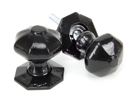 From The Anvil - Black Octagonal Mortice/Rim Knob Set | Sku. 33250 | Trade Door Handles.