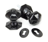 From The Anvil - Black Octagonal Mortice/Rim Knob Set | Sku. 33250 | Trade Door Handles.