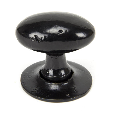 From The Anvil - Black Oval Mortice/Rim Knob Set | Sku. 33251 | Trade Door Handles.