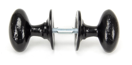 From The Anvil - Black Oval Mortice/Rim Knob Set | Sku. 33251 | Trade Door Handles.